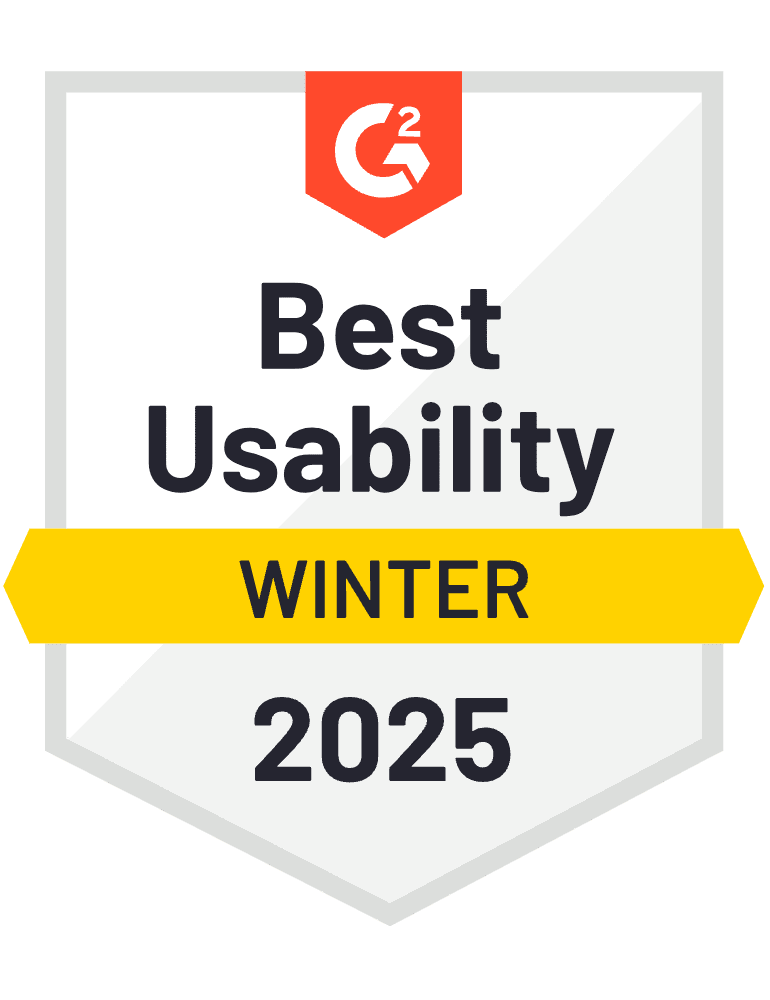 Best usability winter 2025 G2 Badge