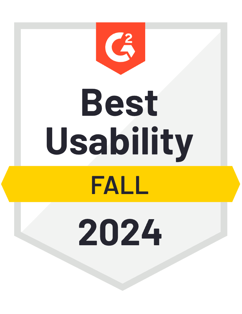 G2 Badge Best usability fall