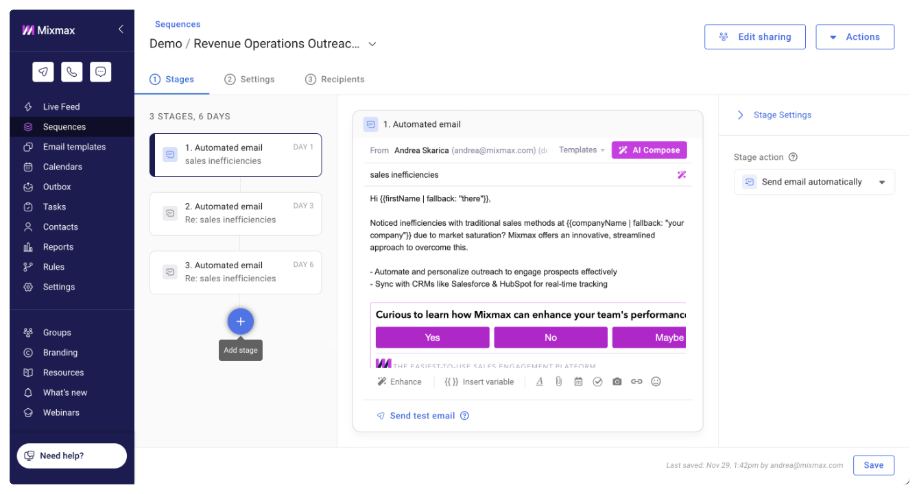 SMS in Sequences